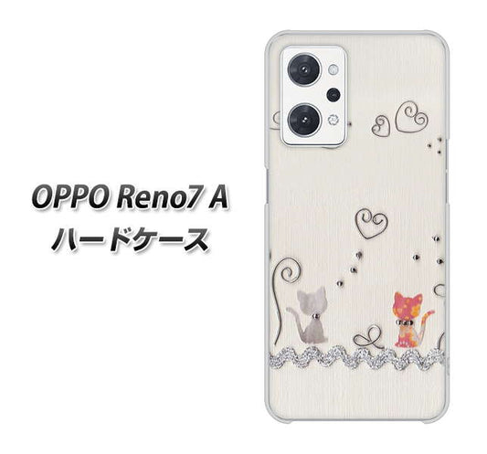 OPPO Reno7 A 高画質仕上げ 背面印刷 ハードケース【1103 クラフト写真ネコ】