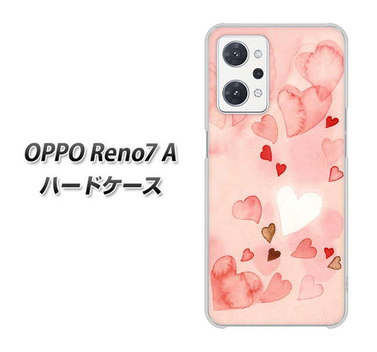 OPPO Reno7 A 高画質仕上げ 背面印刷 ハードケース【1125 ハートの和紙】