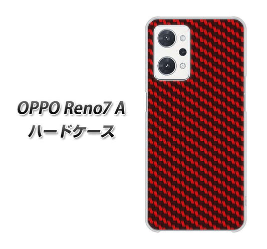 OPPO Reno7 A 高画質仕上げ 背面印刷 ハードケース【EK906 レッドカーボン】