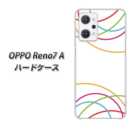OPPO Reno7 A 高画質仕上げ 背面印刷 ハードケース【IB912 重なり合う曲線】