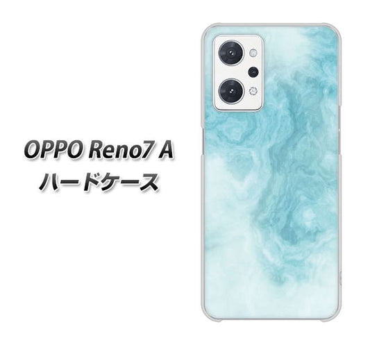 OPPO Reno7 A 高画質仕上げ 背面印刷 ハードケース【KM868 大理石BL】
