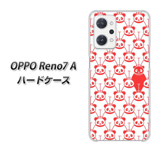OPPO Reno7 A 高画質仕上げ 背面印刷 ハードケース【MA913 パターン パンダ】