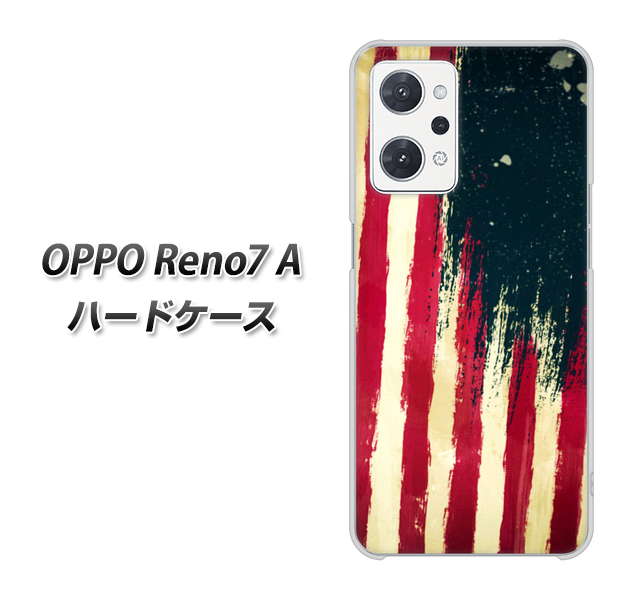 OPPO Reno7 A 高画質仕上げ 背面印刷 ハードケース【MI805 ヴィンテージアメリカ】