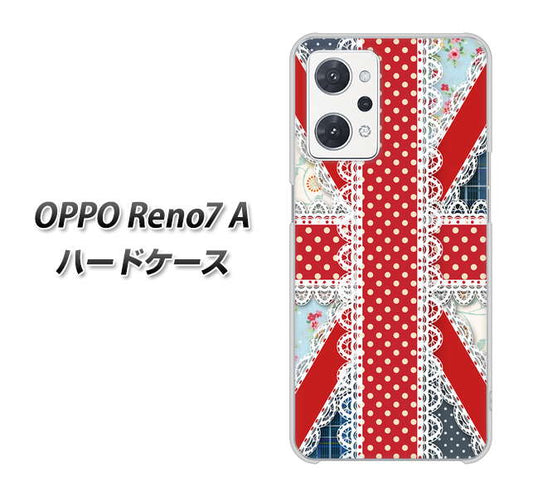 OPPO Reno7 A 高画質仕上げ 背面印刷 ハードケース【SC805 ユニオンジャック レース】