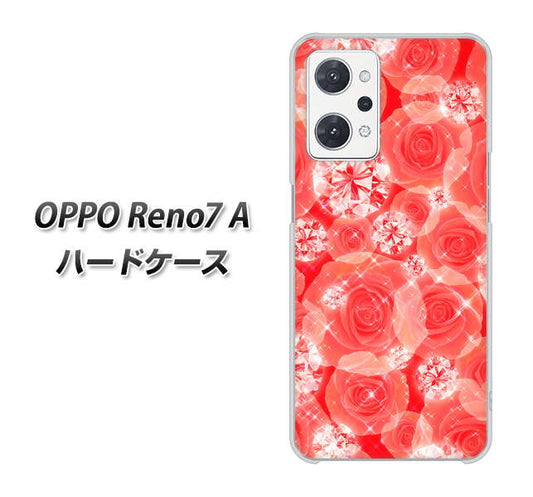 OPPO Reno7 A 高画質仕上げ 背面印刷 ハードケース【VA816 ダイヤモンドとバラ】