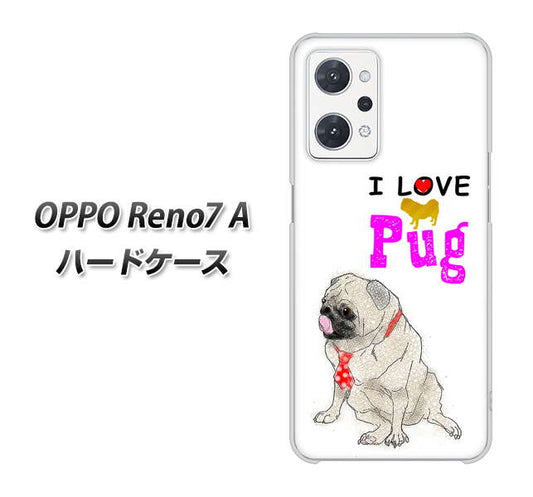 OPPO Reno7 A 高画質仕上げ 背面印刷 ハードケース【YD858 パグ04】