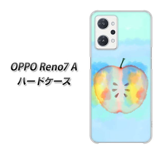 OPPO Reno7 A 高画質仕上げ 背面印刷 ハードケース【YJ181 りんご 水彩181】