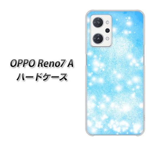 OPPO Reno7 A 高画質仕上げ 背面印刷 ハードケース【YJ289 デザインブルー】