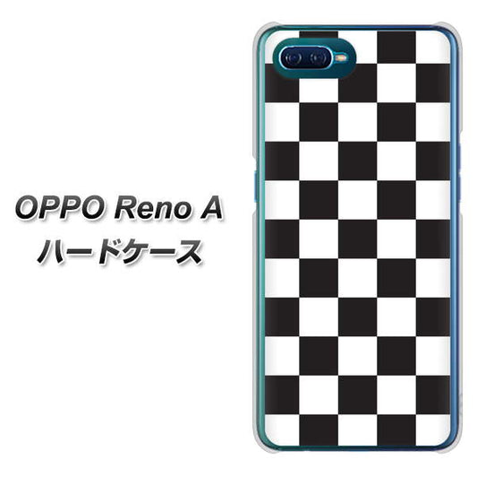 OPPO Reno A 高画質仕上げ 背面印刷 ハードケース【151 フラッグチェック】