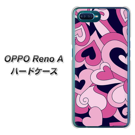 OPPO Reno A 高画質仕上げ 背面印刷 ハードケース【223 ハートの調べ】