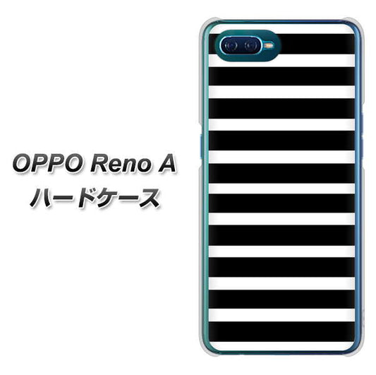 OPPO Reno A 高画質仕上げ 背面印刷 ハードケース【330 サイドボーダーブラック】
