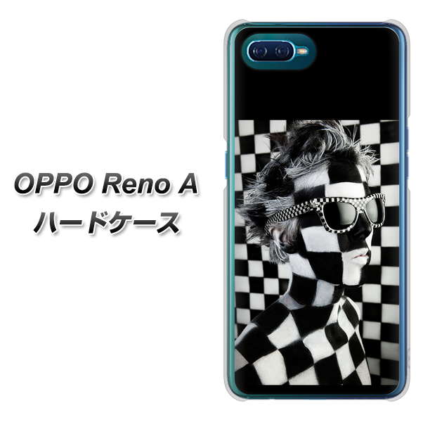 OPPO Reno A 高画質仕上げ 背面印刷 ハードケース【357 bk&wh】