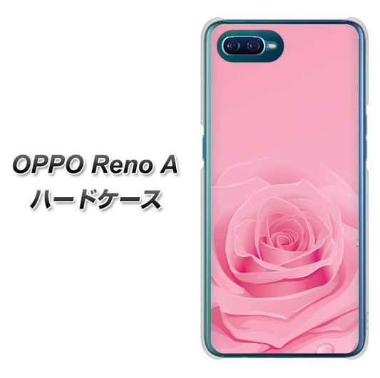 OPPO Reno A 高画質仕上げ 背面印刷 ハードケース【401 ピンクのバラ】