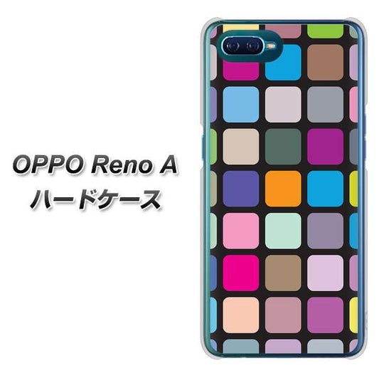 OPPO Reno A 高画質仕上げ 背面印刷 ハードケース【509 カラースクエア】