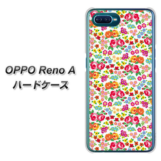 OPPO Reno A 高画質仕上げ 背面印刷 ハードケース【777 マイクロリバティプリントWH】