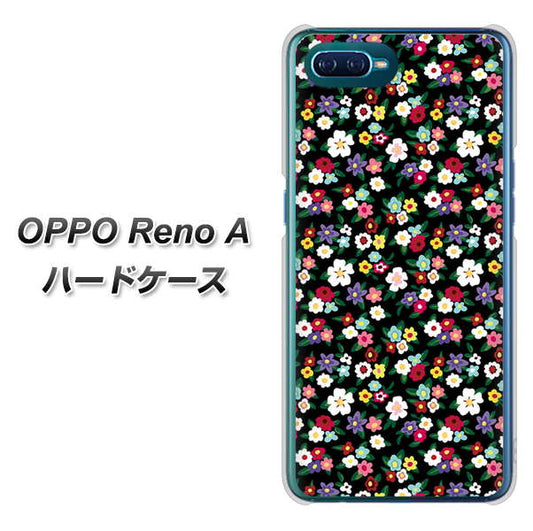 OPPO Reno A 高画質仕上げ 背面印刷 ハードケース【778 マイクロリバティプリントBK】