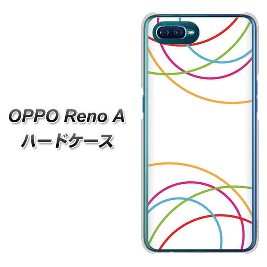 OPPO Reno A 高画質仕上げ 背面印刷 ハードケース【IB912  重なり合う曲線】