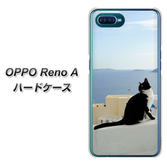OPPO Reno A 高画質仕上げ 背面印刷 ハードケース【VA805 ネコと地中海】