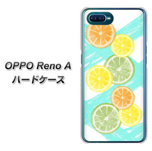 OPPO Reno A 高画質仕上げ 背面印刷 ハードケース【YJ183 オレンジライム】