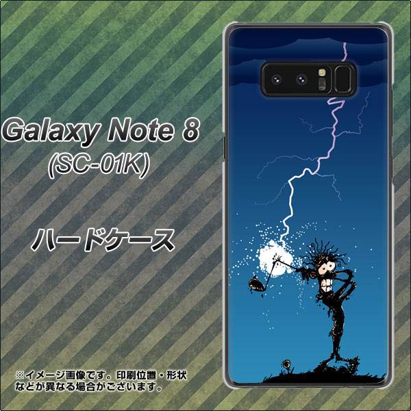 docomo ギャラクシーノート8 SC-01K 高画質仕上げ 背面印刷 ハードケース【417 ゴルファーの苦難】
