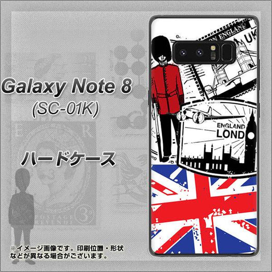 docomo ギャラクシーノート8 SC-01K 高画質仕上げ 背面印刷 ハードケース【574 ＬＯＮＤＯＮ】