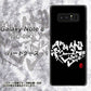 docomo ギャラクシーノート8 SC-01K 高画質仕上げ 背面印刷 ハードケース【OE802 世界の言葉で「愛（ブラック）」のデザイン筆文字（書道家作品）】