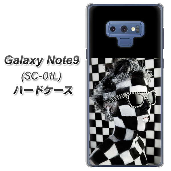 docomo ギャラクシー ノート9 SC-01L 高画質仕上げ 背面印刷 ハードケース【357 bk&wh】