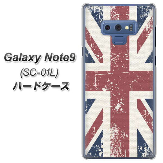 docomo ギャラクシー ノート9 SC-01L 高画質仕上げ 背面印刷 ハードケース【506 ユニオンジャック ビンテージ】