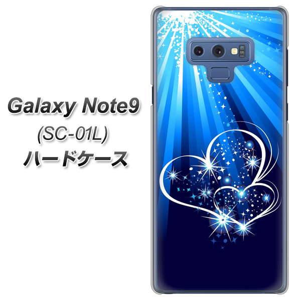 docomo ギャラクシー ノート9 SC-01L 高画質仕上げ 背面印刷 ハードケース【702 スイミングハート】