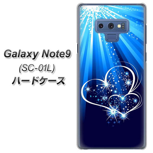 docomo ギャラクシー ノート9 SC-01L 高画質仕上げ 背面印刷 ハードケース【702 スイミングハート】
