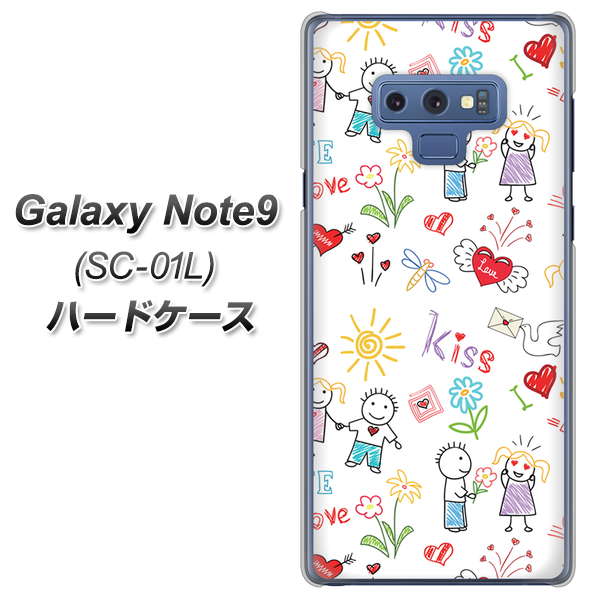 docomo ギャラクシー ノート9 SC-01L 高画質仕上げ 背面印刷 ハードケース【710 カップル】