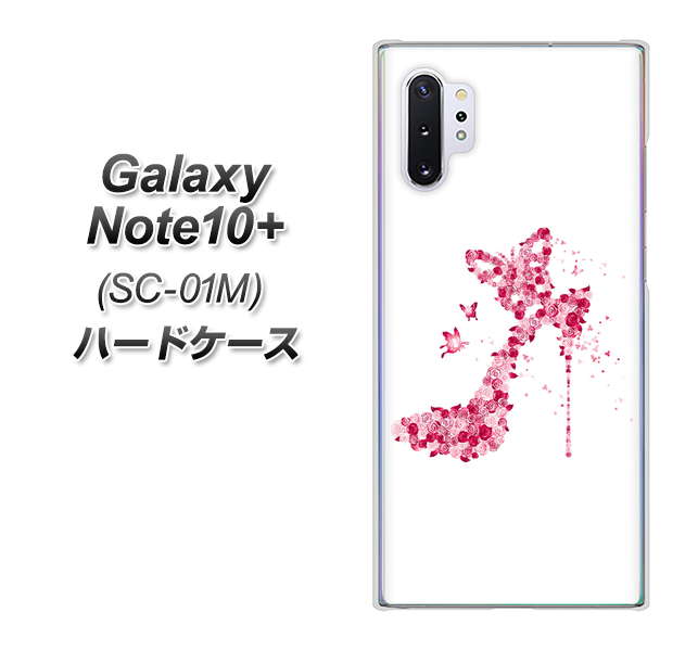 docomo ギャラクシー ノート10+ SC-01M 高画質仕上げ 背面印刷 ハードケース【387 薔薇のハイヒール】