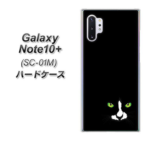 docomo ギャラクシー ノート10+ SC-01M 高画質仕上げ 背面印刷 ハードケース【398 黒ネコ】