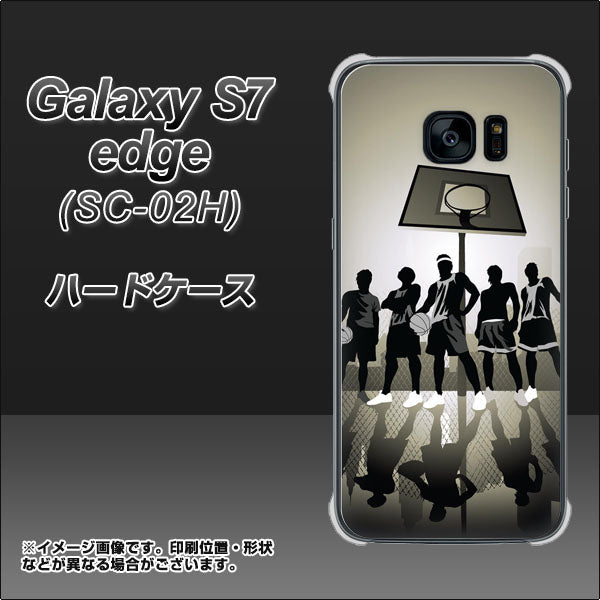 docomo ギャラクシーS7エッジ SC-02H 高画質仕上げ 背面印刷 ハードケース【389 クールバスケ】