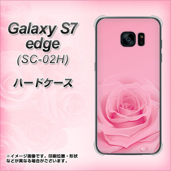 docomo ギャラクシーS7エッジ SC-02H 高画質仕上げ 背面印刷 ハードケース【401 ピンクのバラ】