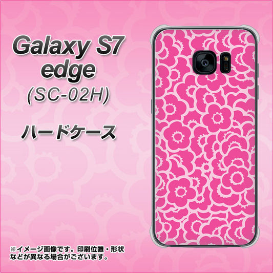 docomo ギャラクシーS7エッジ SC-02H 高画質仕上げ 背面印刷 ハードケース【716 ピンクフラワー】