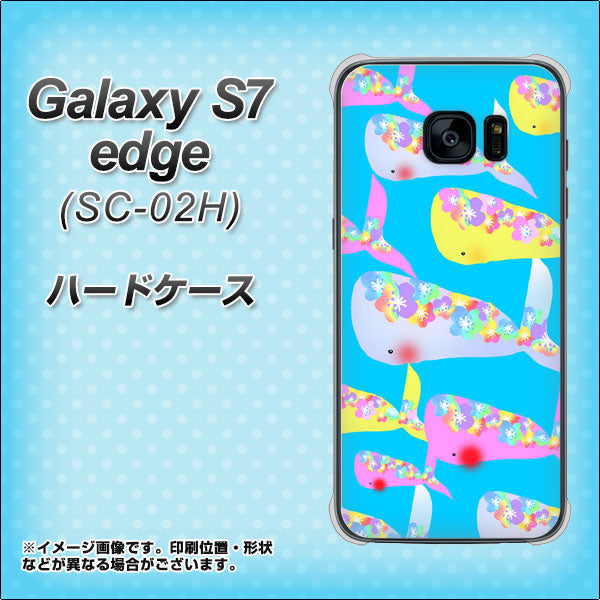 docomo ギャラクシーS7エッジ SC-02H 高画質仕上げ 背面印刷 ハードケース【1045 くじらの仲間】