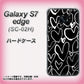 docomo ギャラクシーS7エッジ SC-02H 高画質仕上げ 背面印刷 ハードケース【1124 ハート BK＆WH】