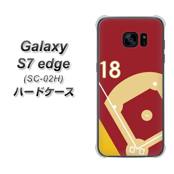 docomo ギャラクシーS7エッジ SC-02H 高画質仕上げ 背面印刷 ハードケース【IB924  baseball_グラウンド】