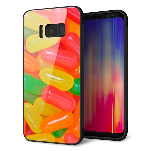 docomo ギャラクシー S8 SC-02J 強化ガラス＆TPUスマホケース ガラプリ【449 ジェリービーンズ】