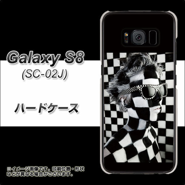 docomo ギャラクシー S8 SC-02J 高画質仕上げ 背面印刷 ハードケース【357 bk&wh】