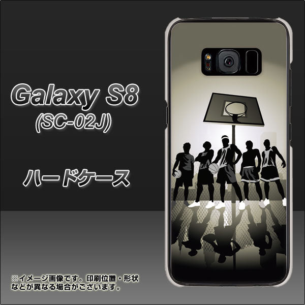 docomo ギャラクシー S8 SC-02J 高画質仕上げ 背面印刷 ハードケース【389 クールバスケ】