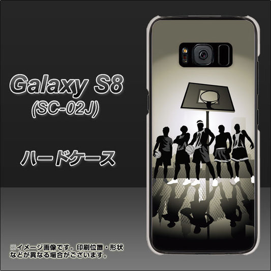 docomo ギャラクシー S8 SC-02J 高画質仕上げ 背面印刷 ハードケース【389 クールバスケ】