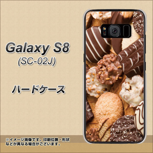 docomo ギャラクシー S8 SC-02J 高画質仕上げ 背面印刷 ハードケース【442 クッキー mix】