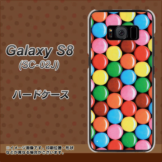 docomo ギャラクシー S8 SC-02J 高画質仕上げ 背面印刷 ハードケース【448 マーブルチョコ】