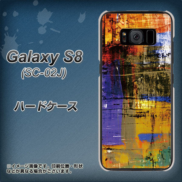 docomo ギャラクシー S8 SC-02J 高画質仕上げ 背面印刷 ハードケース【609 クラッシュアートBL】