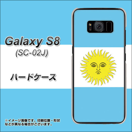 docomo ギャラクシー S8 SC-02J 高画質仕上げ 背面印刷 ハードケース【666 アルゼンチン】