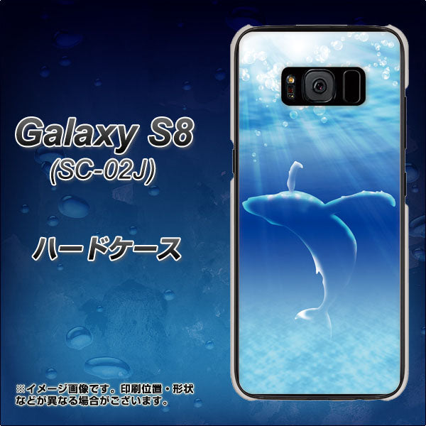 docomo ギャラクシー S8 SC-02J 高画質仕上げ 背面印刷 ハードケース【1047 海の守り神くじら】
