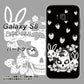 docomo ギャラクシー S8 SC-02J 高画質仕上げ 背面印刷 ハードケース【AG837 苺兎（黒）】