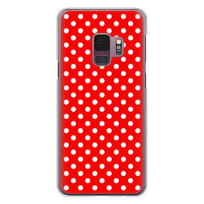 Galaxy S9 SC-02K docomo 高画質仕上げ 背面印刷 ハードケース シンプル柄（水玉）